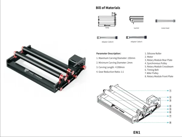 Twotrees TR3 rotacioni valjak